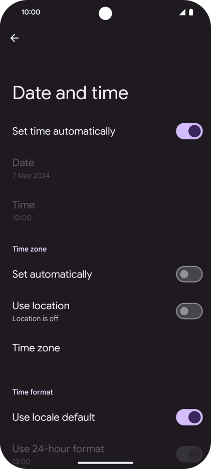 Press the indicator next to Press the indicator next to