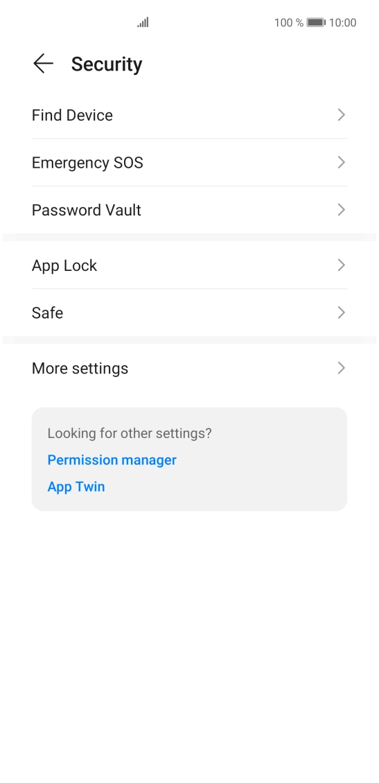 Press More settings. Press More settings.