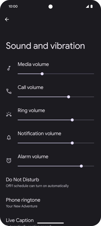Press Phone ringtone. Press Phone ringtone.