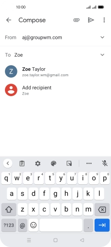 Press the required contact. Press the required contact.