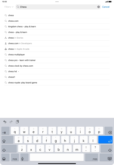 Key in the name or subject of the required app and press enter. Key in the name or subject of the required app and press enter.