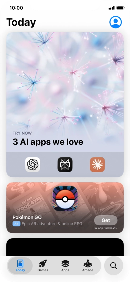 Press the search icon. Press the search icon.
