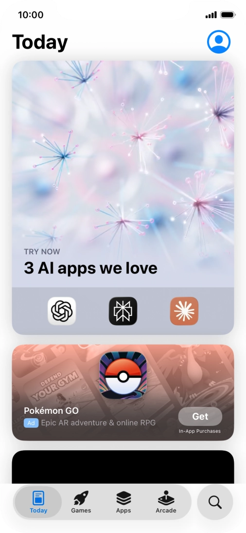 Press the search icon. Press the search icon.