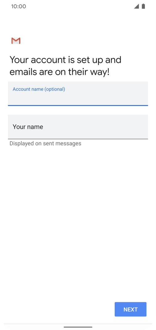 Press Your name and key in the required sender name. Press Your name and key in the required sender name.