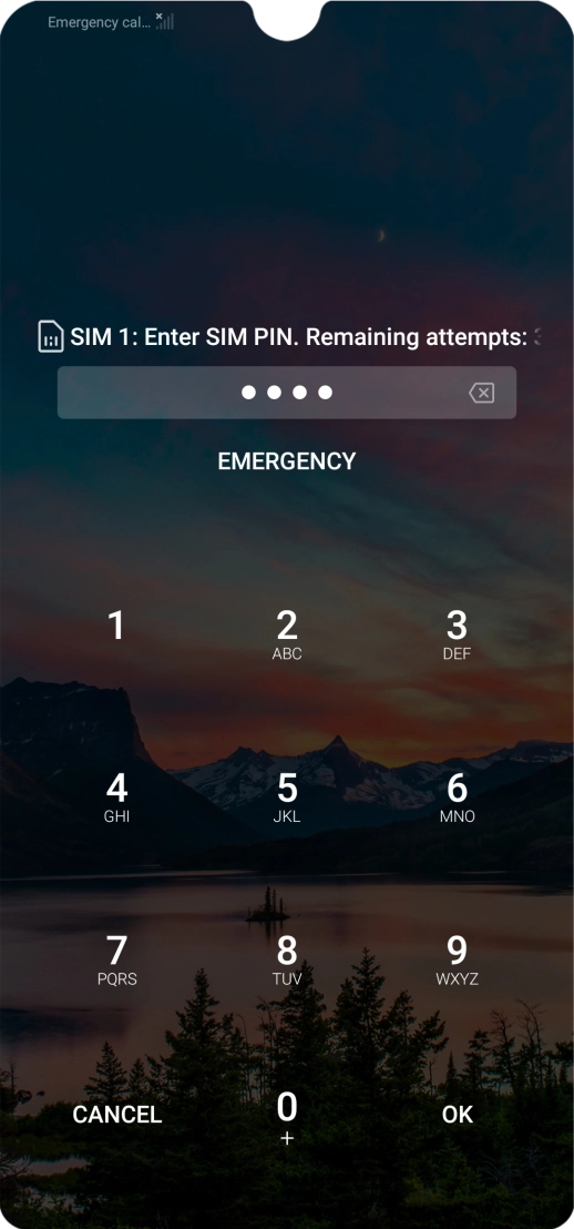 If you're asked to key in your PIN, do so and press OK. The default PIN is 1111. If you're asked to key in your PIN, do so and press OK. The default PIN is 1111.