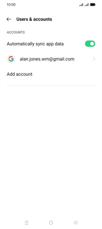 Press Add account. Press Add account.