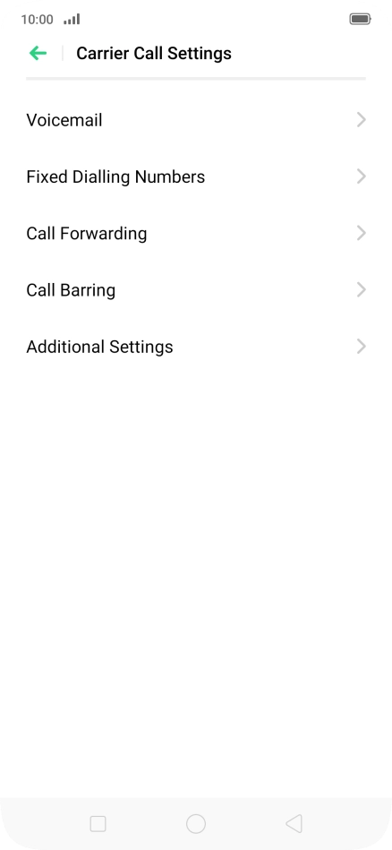 Press Call Forwarding. Press Call Forwarding.