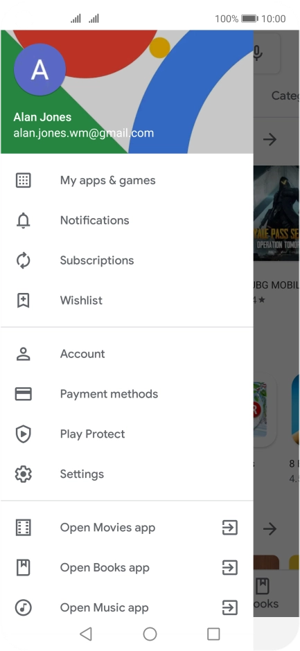 Press My apps & games. Press My apps & games.
