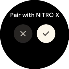 Press the confirm icon. Press the confirm icon.
