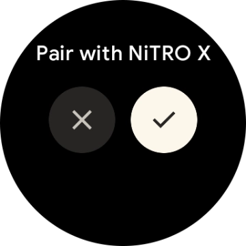 Press the confirm icon. Press the confirm icon.