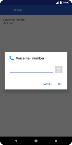 Key in +447953222222 and press OK. Key in +447953222222 and press OK.