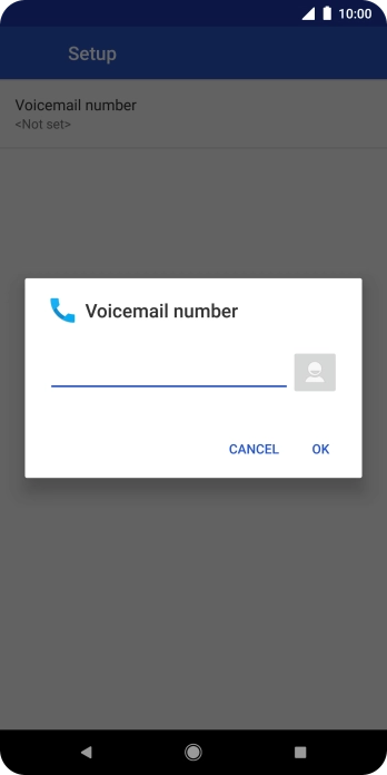 Key in +447953222222 and press OK. Key in +447953222222 and press OK.