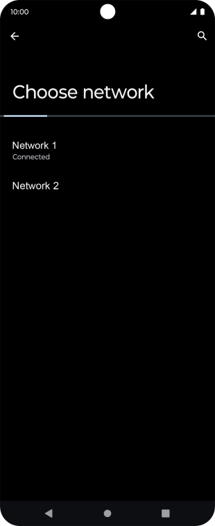 Press the required network. Press the required network.
