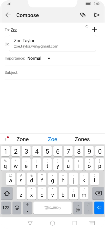 Press the required contact. Press the required contact.