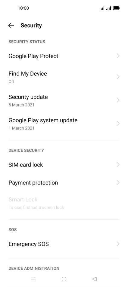 Press SIM card lock. Press SIM card lock.