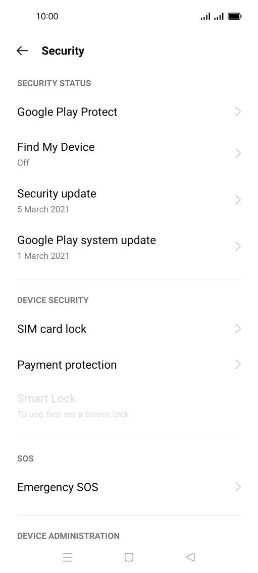 Press SIM card lock. Press SIM card lock.