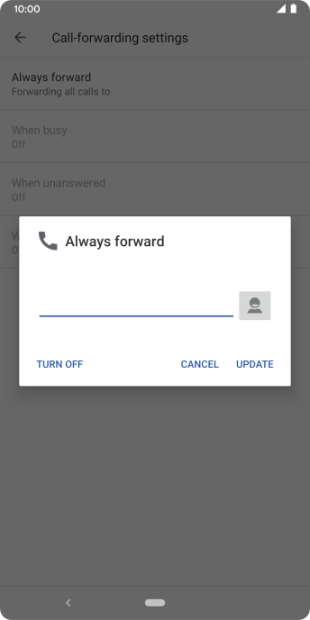 Press TURN OFF. Press TURN OFF.