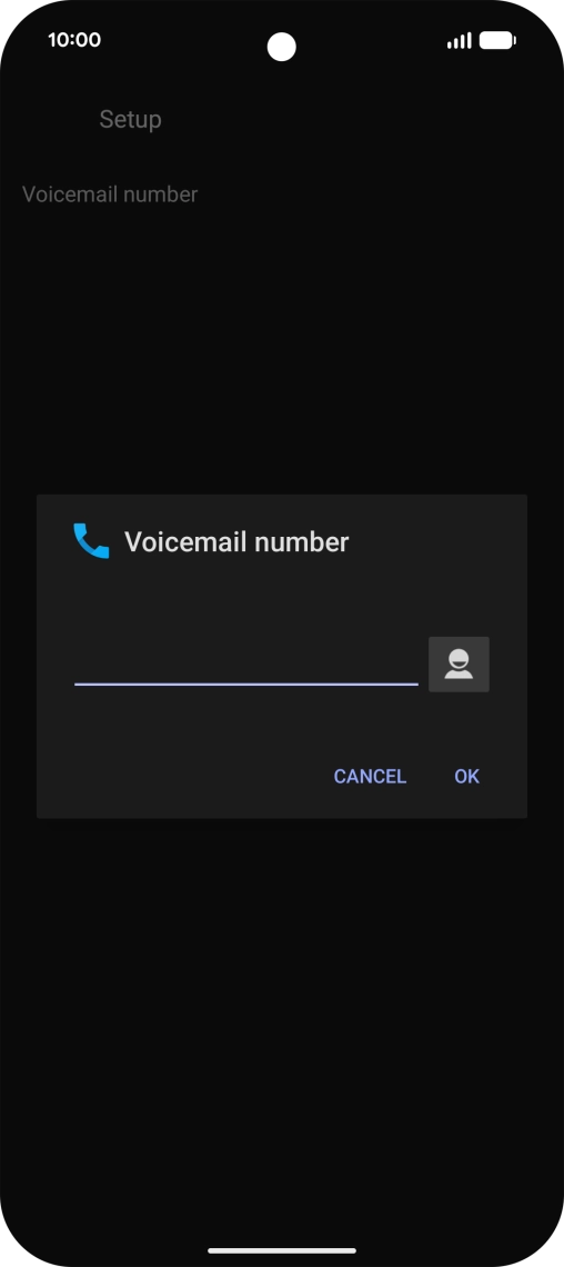 Key in +447953222222 and press OK. Key in +447953222222 and press OK.