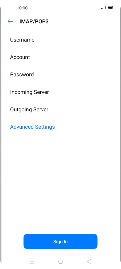 Press Advanced Settings. Press Advanced Settings.