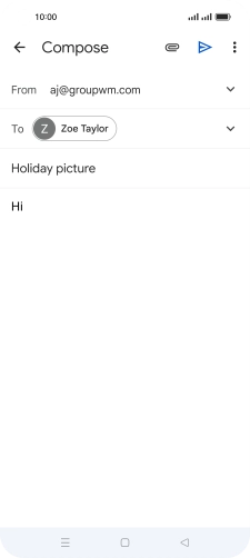 Press the attachment icon. Press the attachment icon.