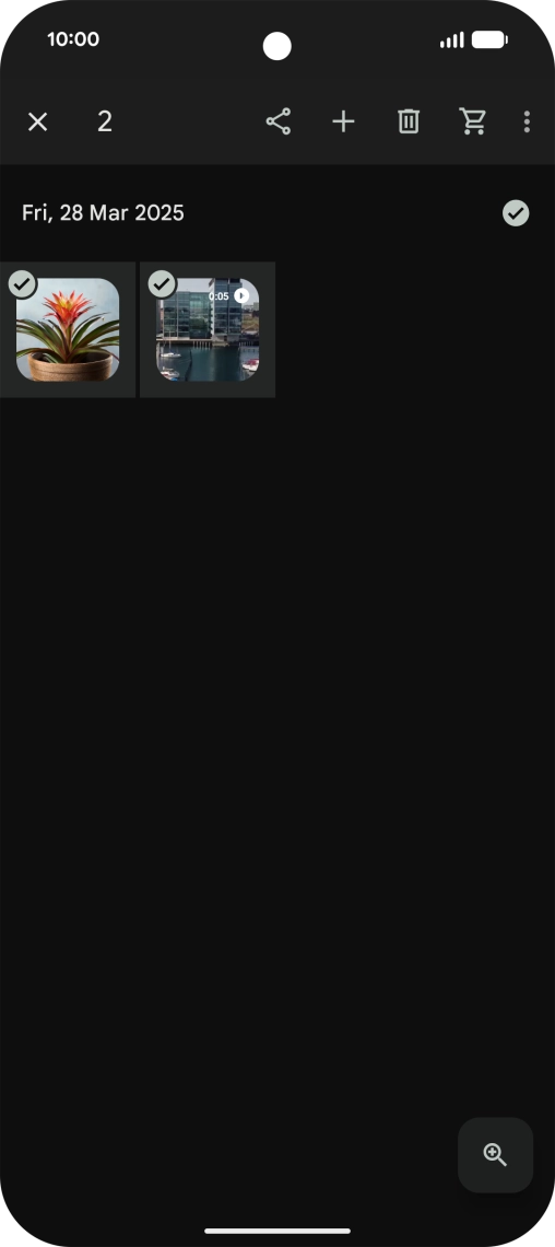 Press the share icon. Press the share icon.