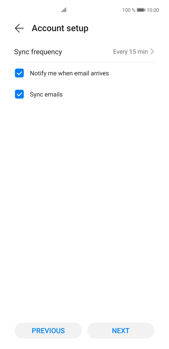 Press Sync frequency. Press Sync frequency.