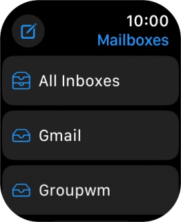 Press the required email account. Press the required email account.