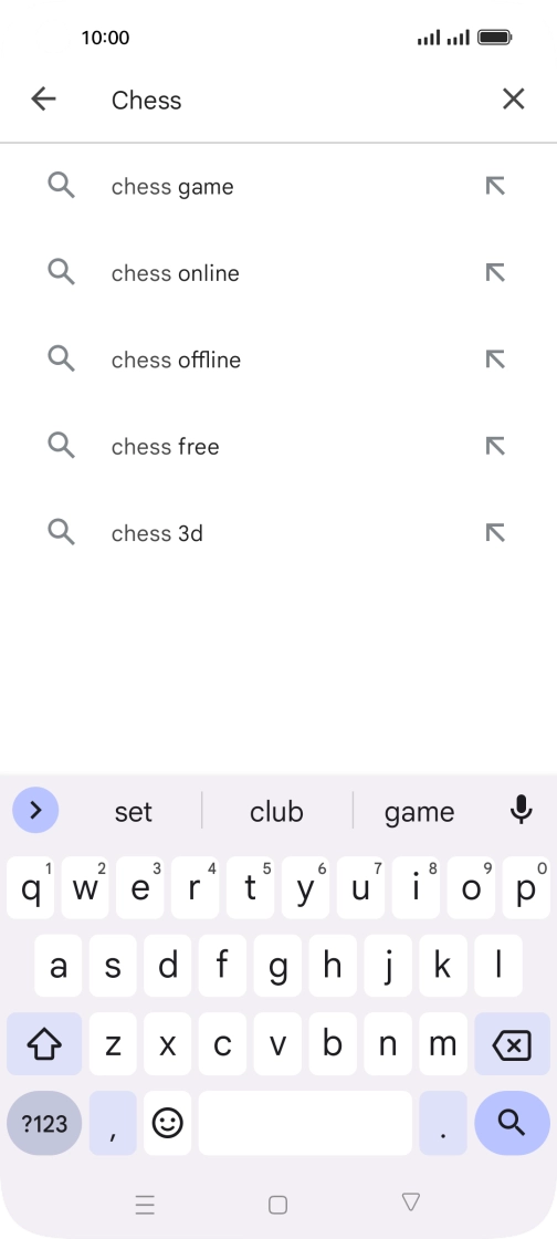 Key in the name or subject of the required app and press the search icon. Key in the name or subject of the required app and press the search icon.