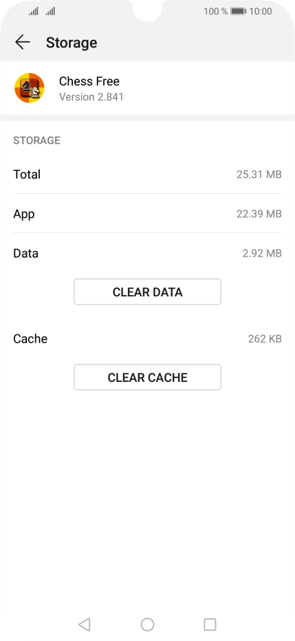 Press CLEAR CACHE. Press CLEAR CACHE.