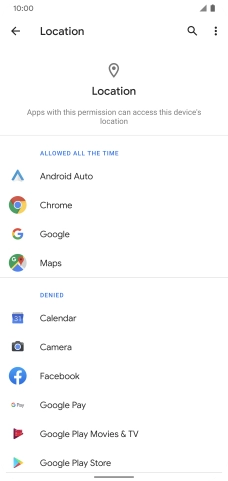 Press the required app. Press the required app.