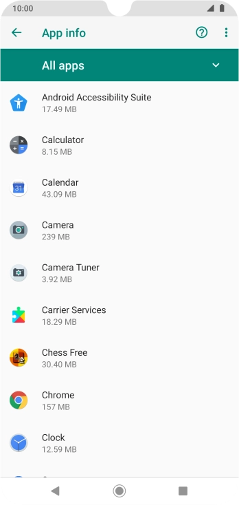 Press the required app. Press the required app.