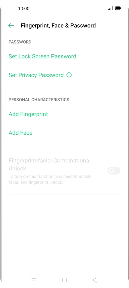 Press Add Fingerprint. Press Add Fingerprint.