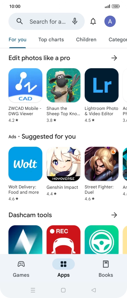 Press the search field. Press the search field.