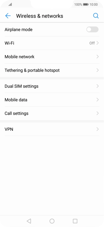 Press Mobile network. Press Mobile network.