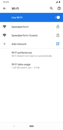 Press the required Wi-Fi network. Press the required Wi-Fi network.