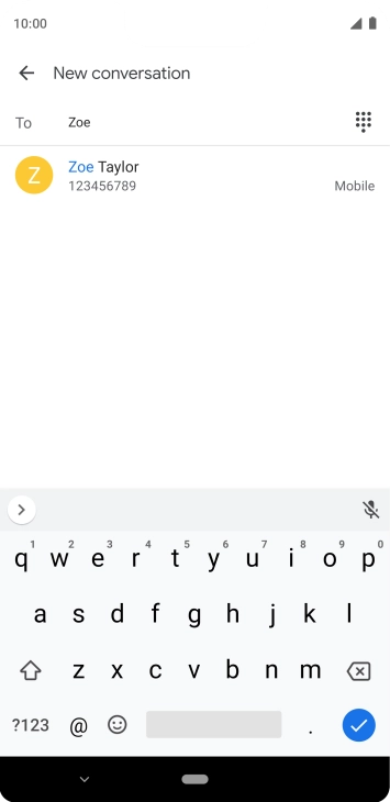 Press the required contact. Press the required contact.