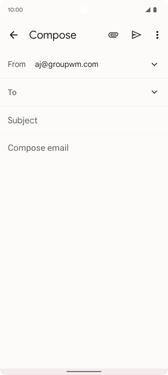 Press To and key in the first letters of the recipient's name. Press To and key in the first letters of the recipient's name.
