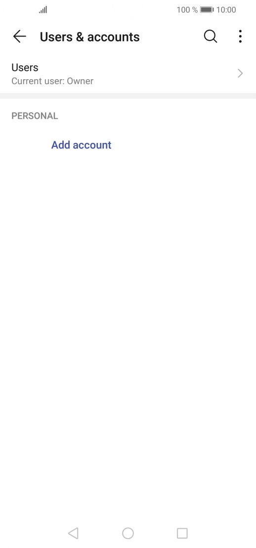 Press Add account. Press Add account.