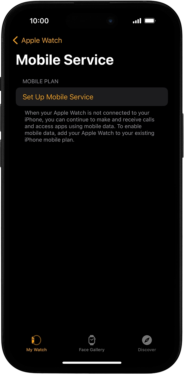 On your phone: Press Set Up Mobile Service and follow the instructions on the screen to set up mobile data. On your phone: Press Set Up Mobile Service and follow the instructions on the screen to set up mobile data.