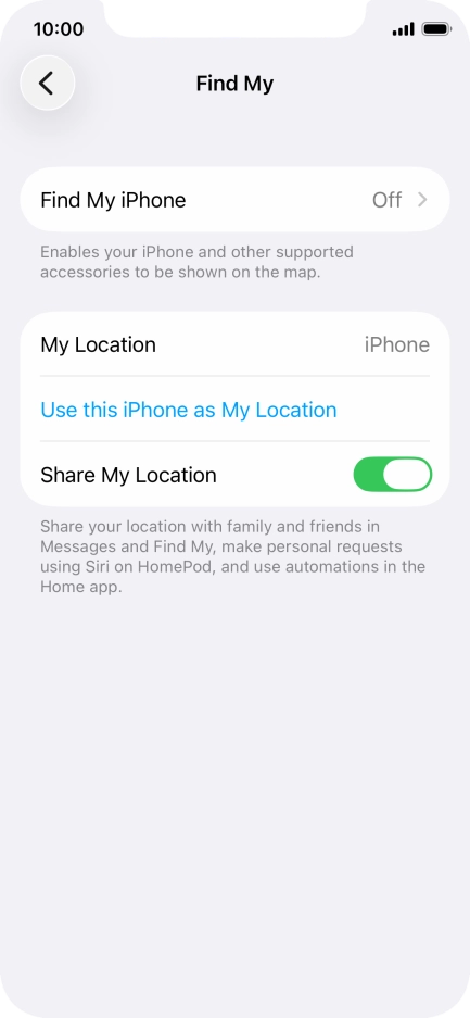 Press Find My iPhone. Press Find My iPhone.