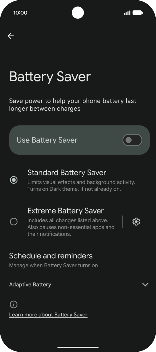 Press the required settings to turn them on or off. Press the required settings to turn them on or off.
