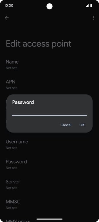 Key in secure and press OK. Key in secure and press OK.