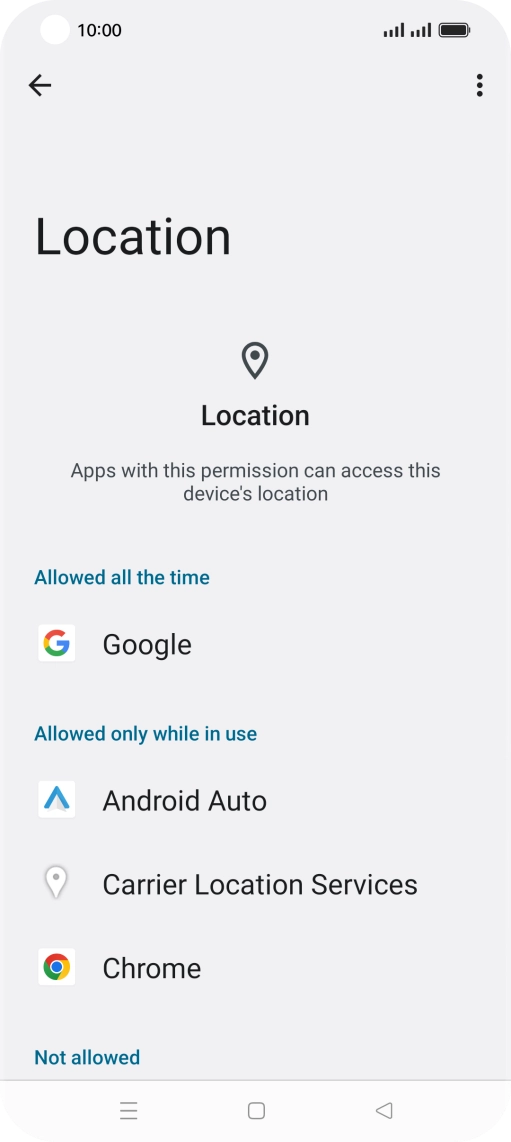 Press the required app. Press the required app.