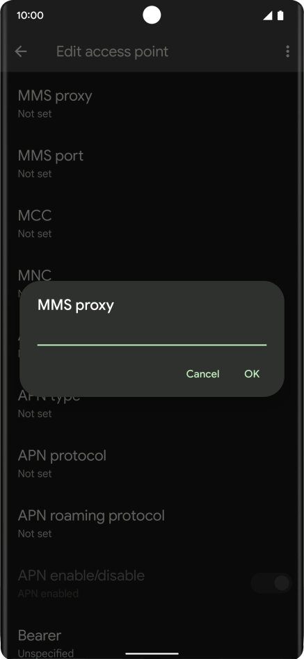 Key in 149.254.201.135 and press OK. Key in 149.254.201.135 and press OK.