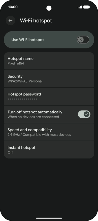 Press Hotspot name. Press Hotspot name.