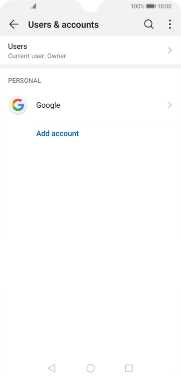 Press Add account. Press Add account.