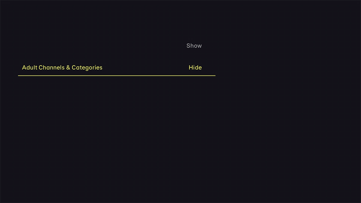 Highlight the required setting. Highlight the required setting.