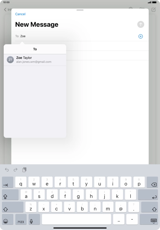 Press the required contact. Press the required contact.