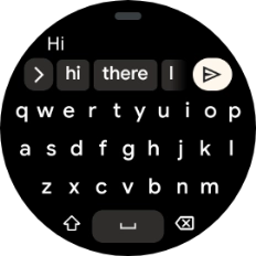 Write the required text and press the send icon. Write the required text and press the send icon.