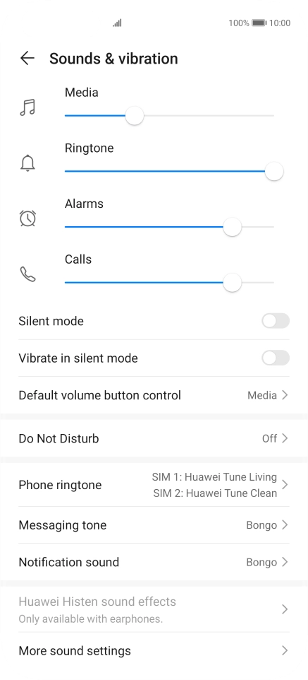 Press Phone ringtone. Press Phone ringtone.